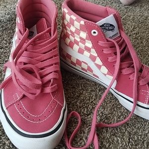 Sk8 hi pro checker/dusty rose.